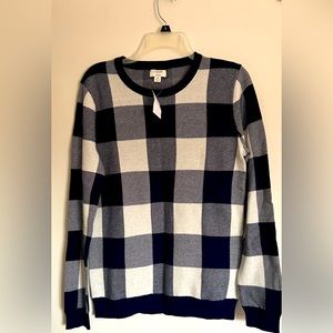 NWT Navy & white sweater Jcrew size medium